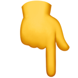 Icon of a finger pointing downwards.
